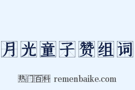 月光童子赞组词是什么意思的图片